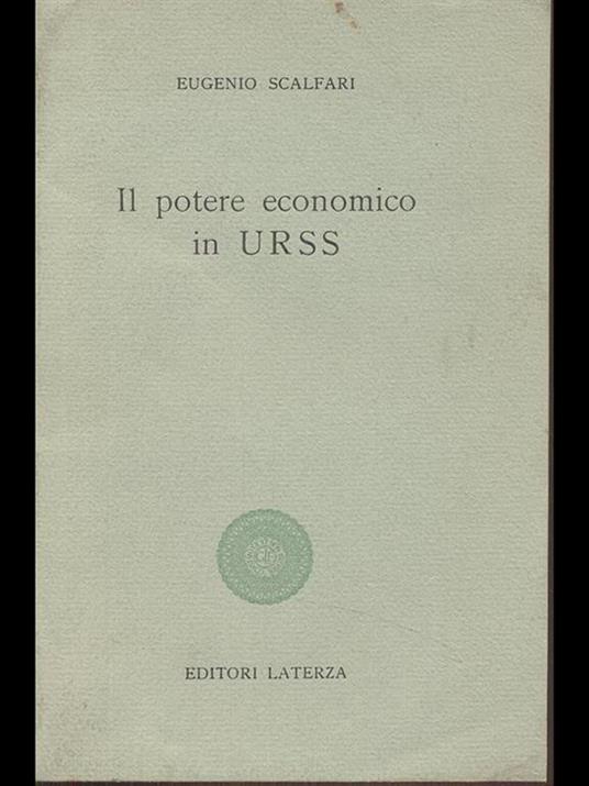 Il potere economico in URSS - Eugenio Scalfari - copertina