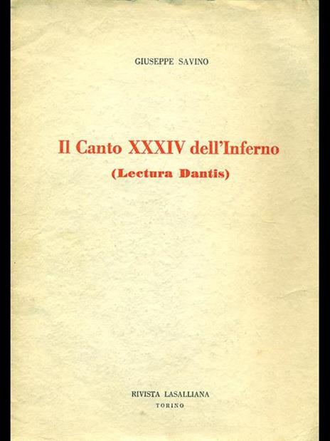 Il canto XXXIV dell'Inferno - Giancarlo Savino - 2