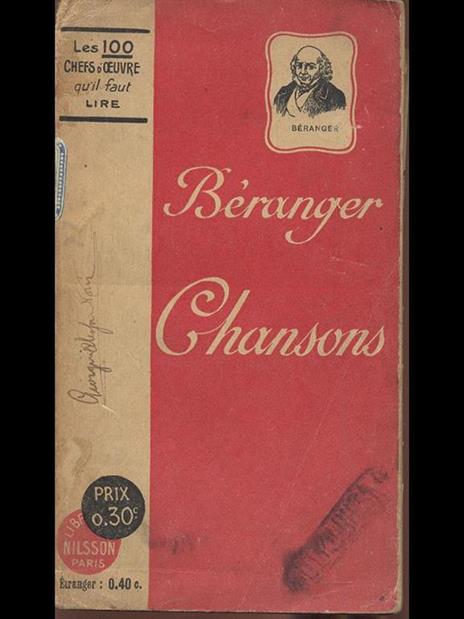 Chansons - Pierre-Jean de Béranger - copertina