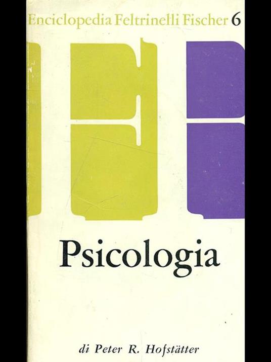 Psicologia - Peter R. Hofstatter - copertina