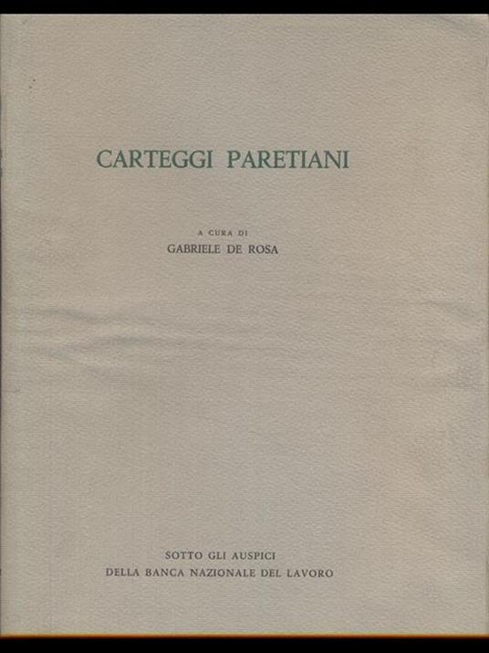 Carteggi Paretiani - Gabriele De Rosa - 6