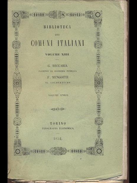 Biblioteca dei Comuni Italiani - Cesare Beccaria,Francesco Mengotti - 5