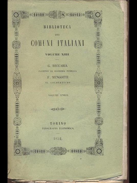 Biblioteca dei Comuni Italiani - Cesare Beccaria,Francesco Mengotti - 5