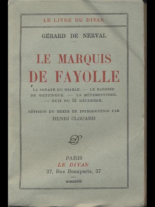 Le marquis de fayolle - Gérard de Nerval - 2