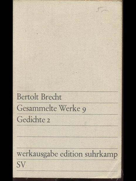 Gesammelte werke 19 - Bertolt Brecht - copertina