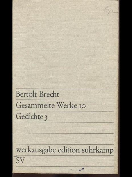 gesammelte werke 10 - Bertolt Brecht - copertina