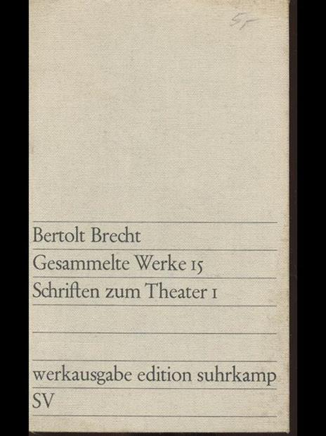 GESAMMELTE WERKE 15 - Bertolt Brecht - copertina