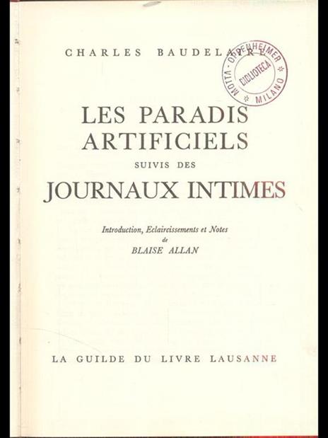 Les Paradis Artificiels / Journaux intimes - Charles Baudelaire - 3