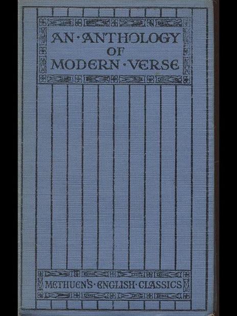 An Anthology of Modern Verse - A. Methuen - copertina