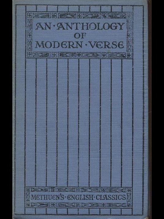 An Anthology of Modern Verse - A. Methuen - copertina