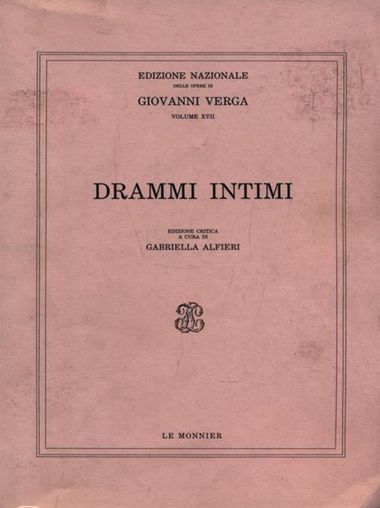 Drammi intimi - Giovanni Verga - copertina