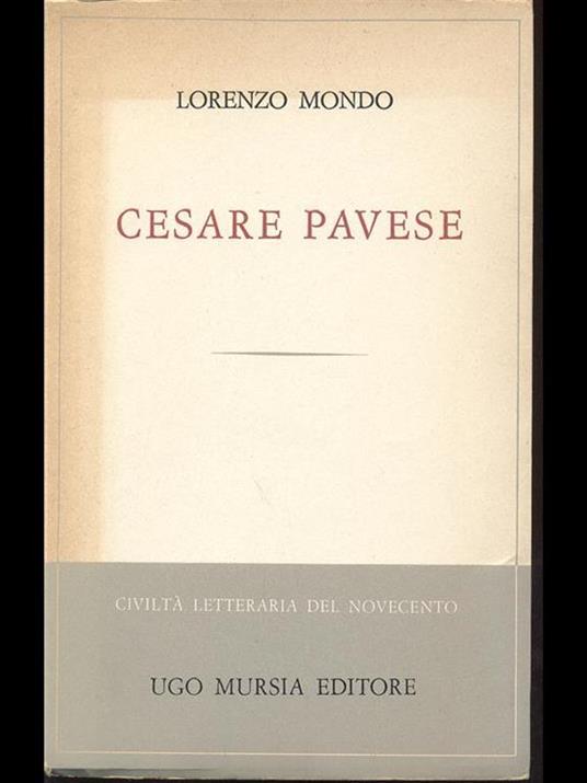 Cesare Pavese - Lorenzo Mondo - copertina