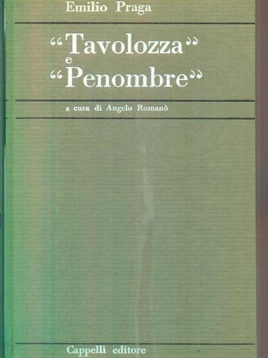 Tavolozzà e 'Penombré - Emilio Praga - copertina
