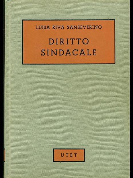 Diritto sindacale - Luisa Riva Sanseverino - copertina