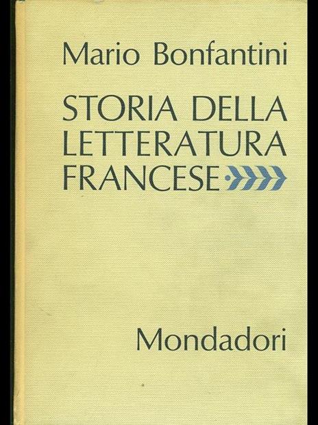 Storia della letteratura francese - Mario Bonfantini - copertina