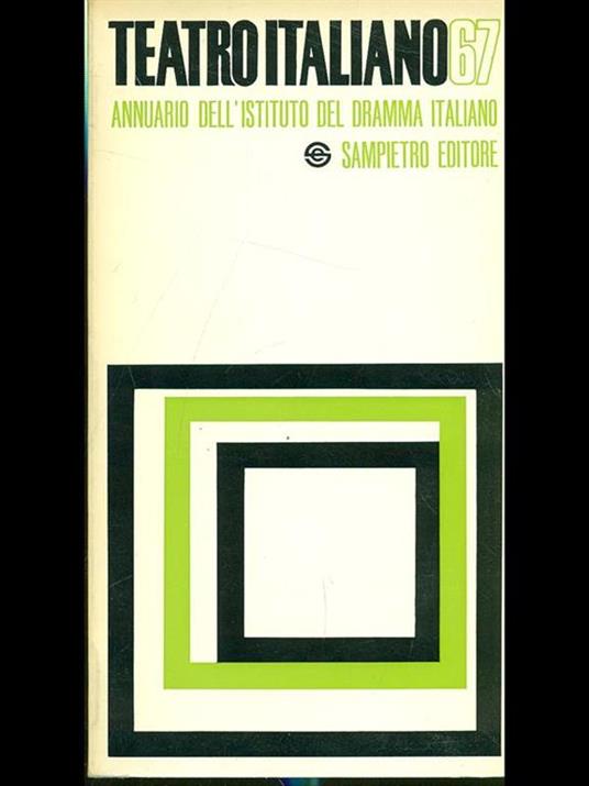 Teatro italiano 67 - copertina