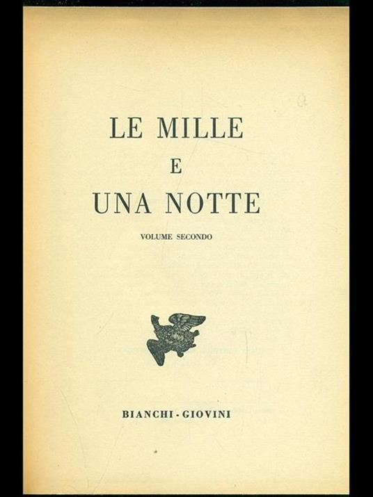 Le Mille e una notte vol. 2 - copertina