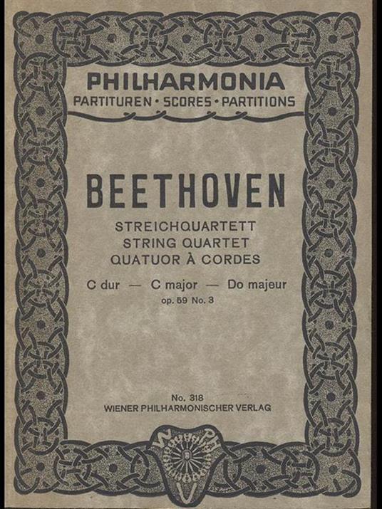 Streichquartett op 59 n 3 - Ludwig van Beethoven - copertina