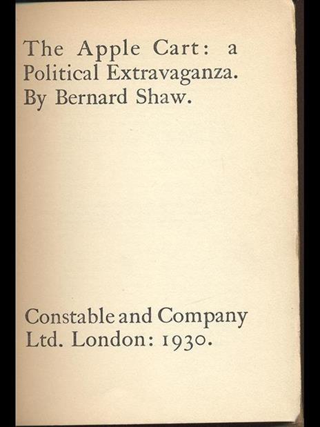 The Apple Cart - George Bernard Shaw - 6