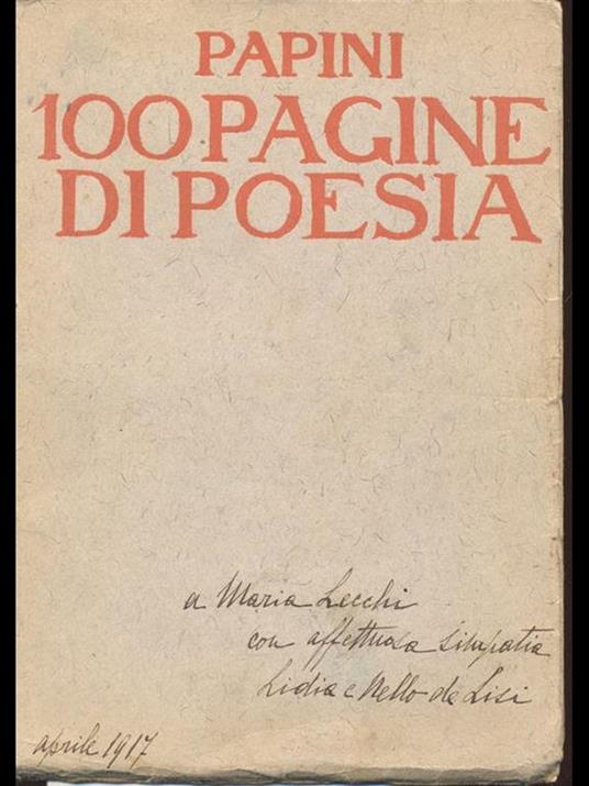 Cento pagine di poesia - Giovanni Papini - 2