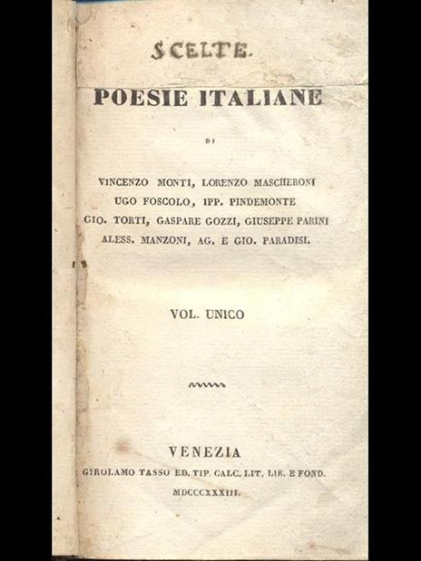 Poesie Italiane scelte - Vincenzo Monti - 2