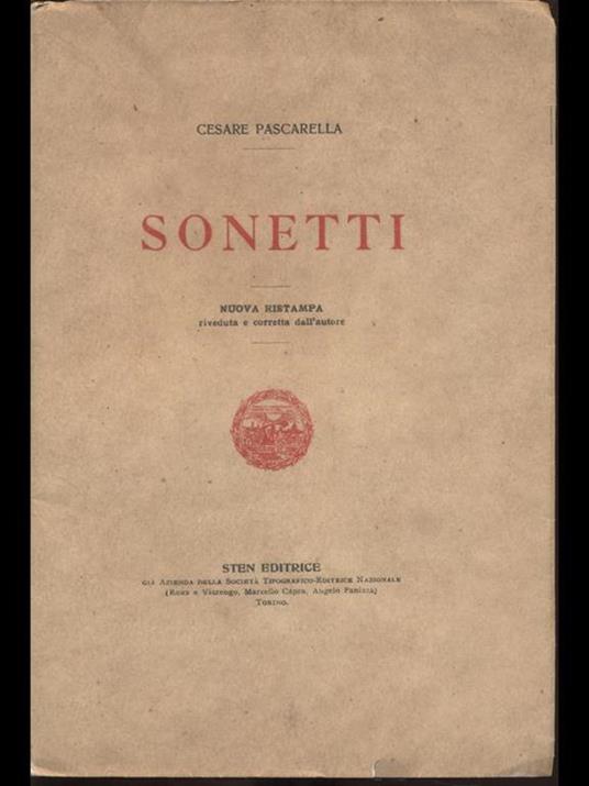 Sonetti - Cesare Pascarella - copertina