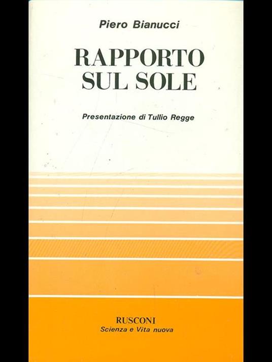 Rapporto sul sole - Piero Bianucci - copertina