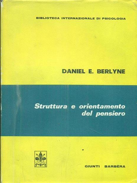 Struttura e orientamento del pensiero - Daniel E. Berlyne - copertina