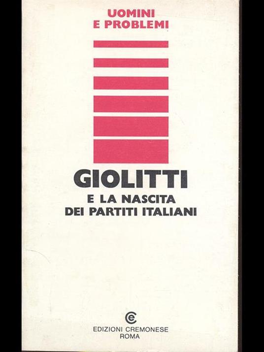 Giolitti e la nascita dei partitiitaliani - copertina