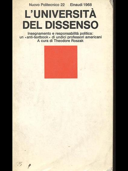 L' Università del dissenso - Theodore Roszak - copertina