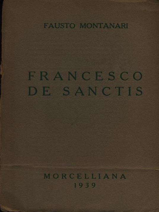 Francesco de Sanctis - Fausto Montanari - copertina