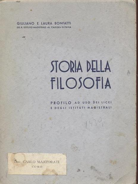 Storia della filosofia - Bonfatti Giuliano,Bonfatti Laura - 8