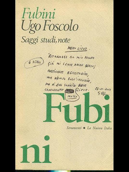 Ugo Foscolo - Mario Fubini - 8