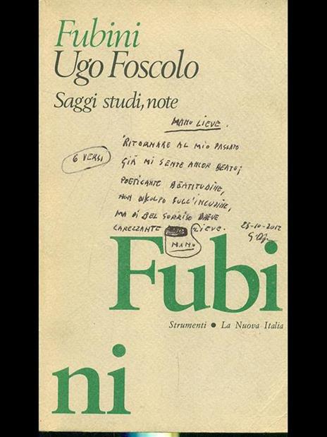 Ugo Foscolo - Mario Fubini - 6