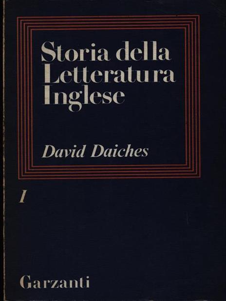 Storia della letteratura inglese vol. 1 - David Daiches - copertina