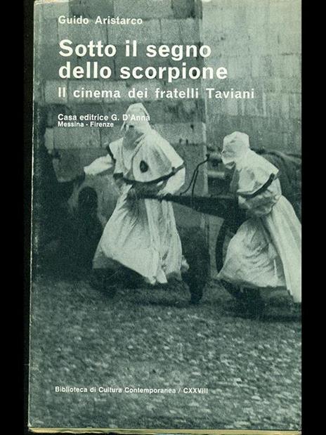 Sotto il segno dello scorpione - Guido Aristarco - copertina