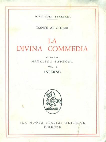 La Divina Commedia - vol I Inferno - Dante Alighieri - copertina