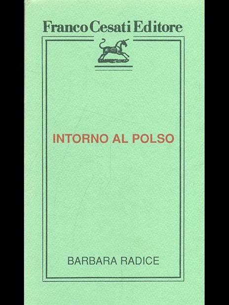 Intorno al polso - Barbara Radice - copertina