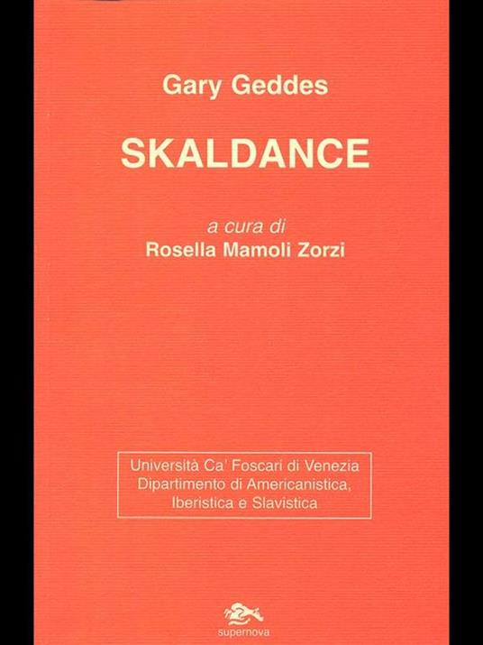 Skaldance - Gary Geddes - copertina