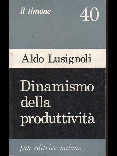 Dinamismo della produttività - Aldo Lusignoli - copertina