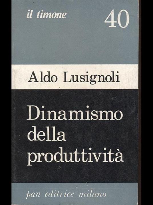 Dinamismo della produttività - Aldo Lusignoli - copertina