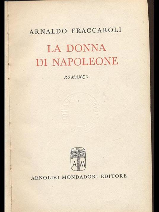 La donna di Napoleone - Arnaldo Fraccaroli - copertina