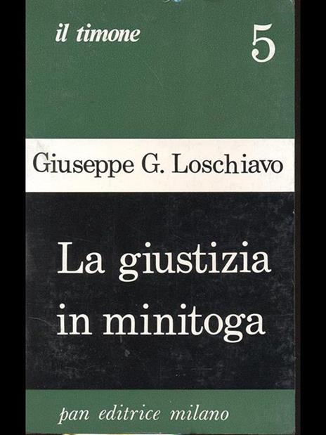 La giustizia in minitoga - copertina