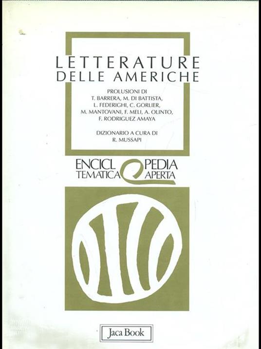 Letterature delle Americhe - copertina