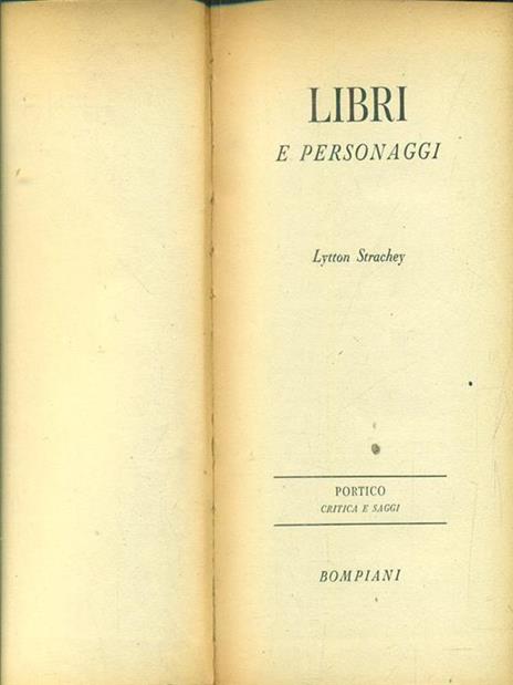 Libri e personaggi - Lytton Strachey - copertina