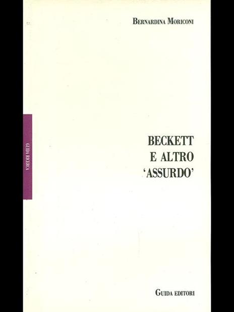 Beckett e altro 'assurdò - Bruno Moriconi - 3