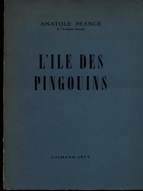 L' Ile des pingouins - Anatole France - copertina