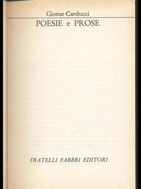 Poesie e Prose - Giosuè Carducci - 3