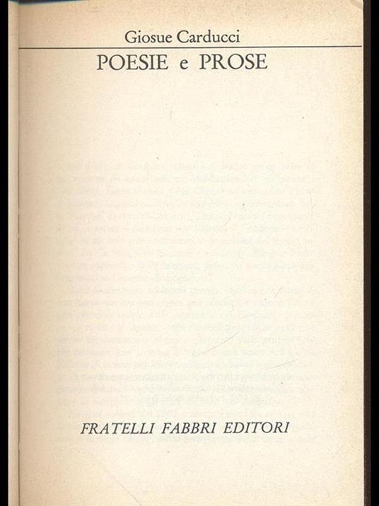 Poesie e Prose - Giosuè Carducci - 8