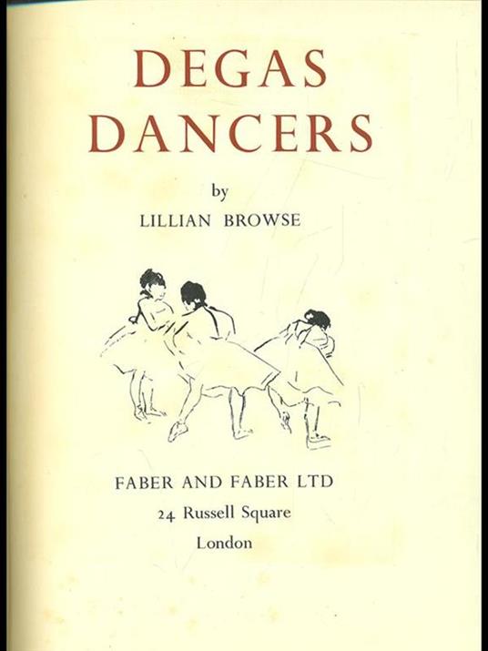 Degas dancers - Lillian Browse - copertina